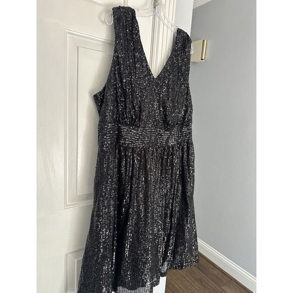 NWT Draper James RSVP Sequin Black Holiday Special Occasion Dress Prom size 20W - Picture 11 of 14